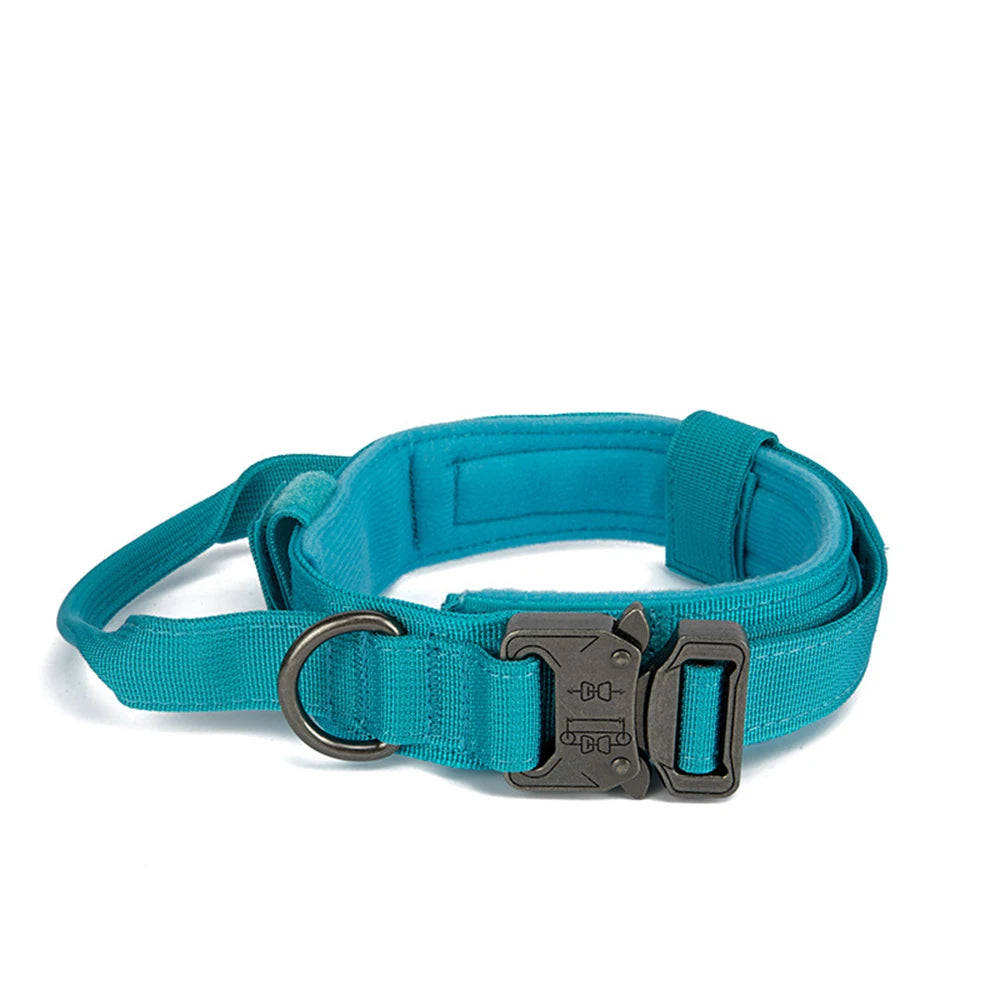 Collar y Correa Táctica Reflectante para Perros Grandes
