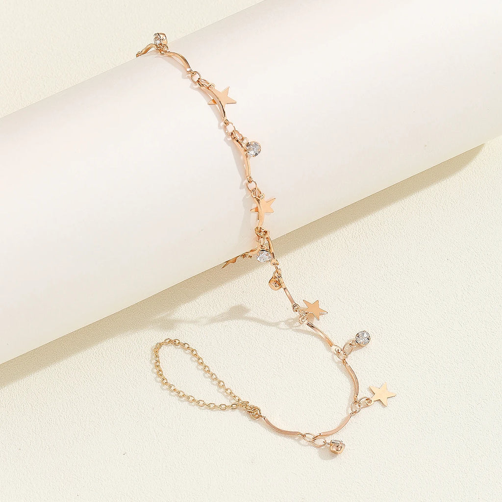 Pulsera Bohemia de Cristal Azul Vintage para Mujer