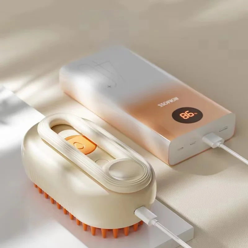 Cepillo de pelo 3 en 1 para perros y gatos, cepillo eléctrico de limpieza para mascotas