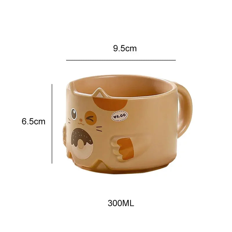 Taza de gato de ceramica