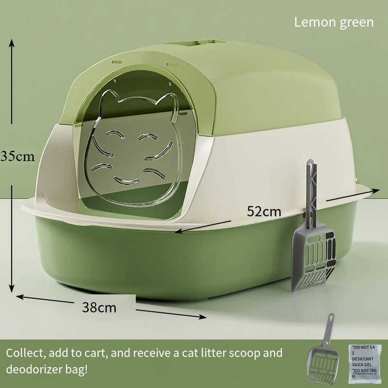 Caja de arena para gatos totalmente cerrada
