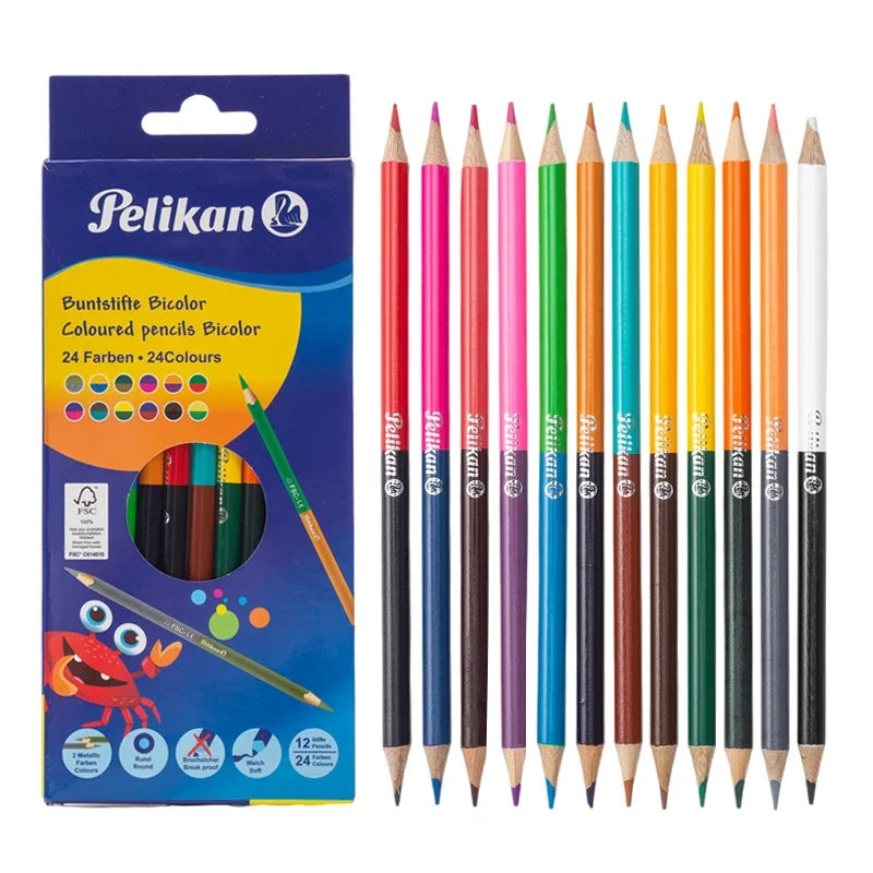 Lápices de doble cabeza de 24 colores