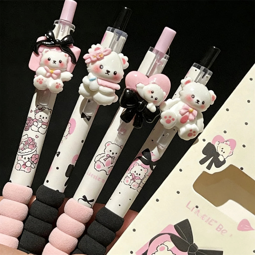 Bolígrafo de Gel Kawaii Apple Cat