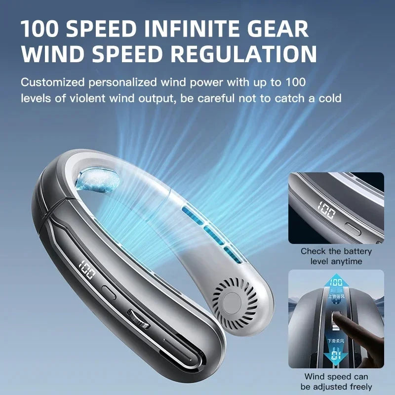 Ventilador de Cuello USB de 8000 mAh