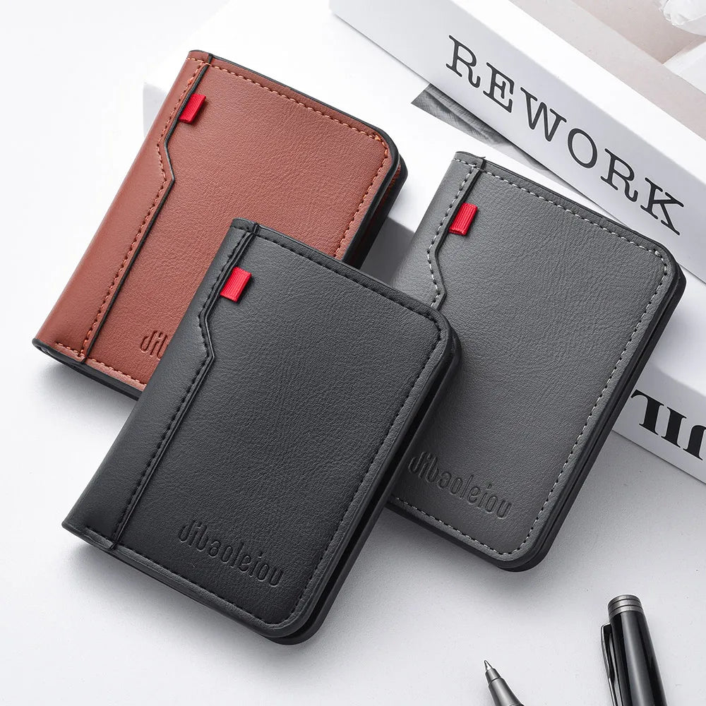 Mini billetera ultra fina de cuero, suave para tarjetas de crédito