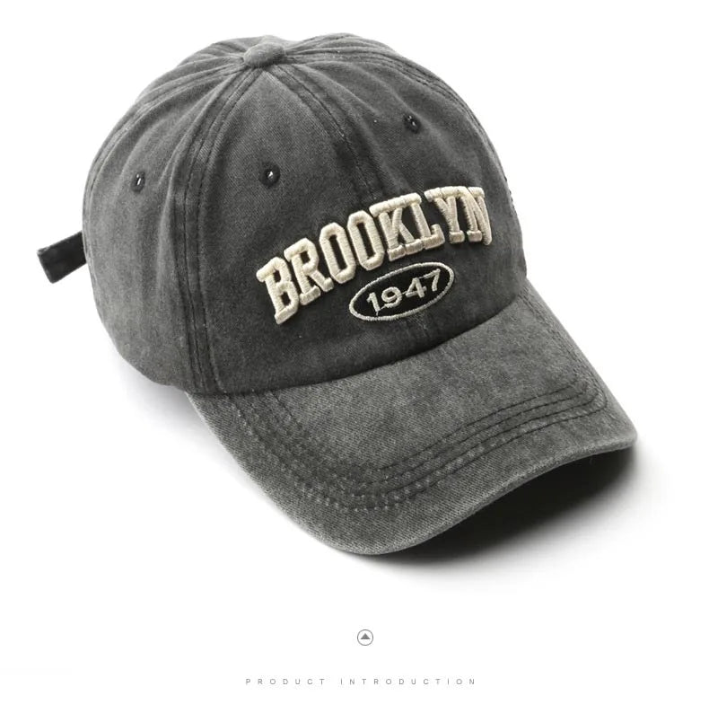 Gorras de béisbol Retro brooklyn Bordado de letras