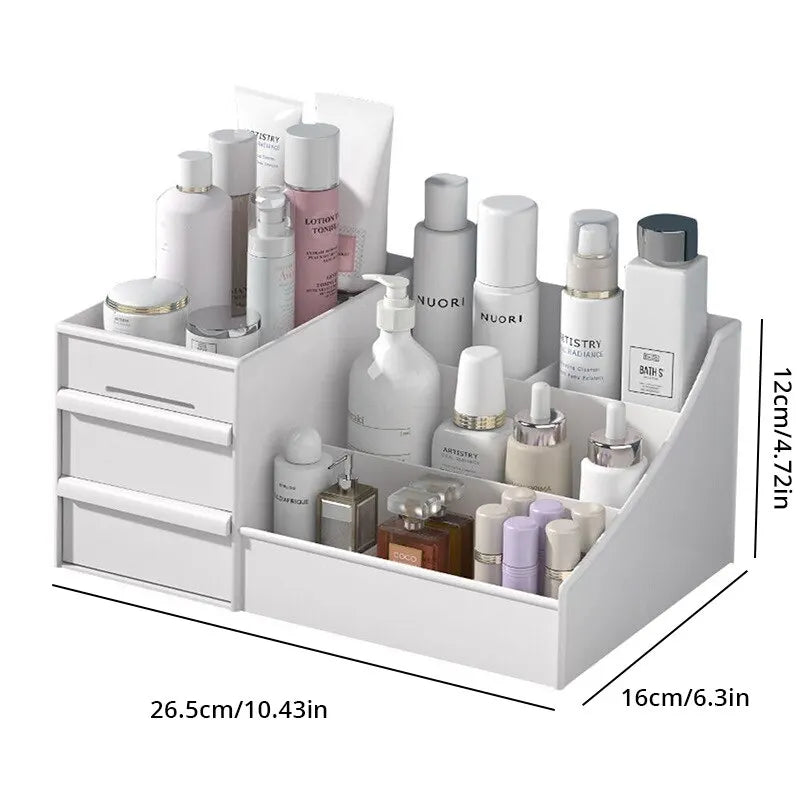 Organizador de Maquillaje con Cajón Blanco