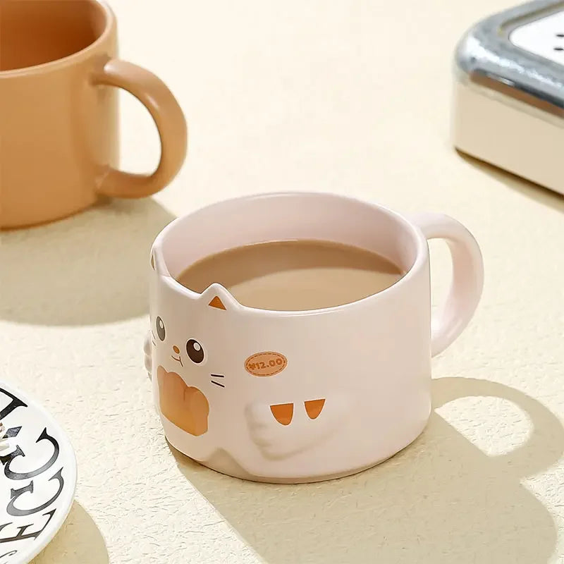 Taza de gato de ceramica