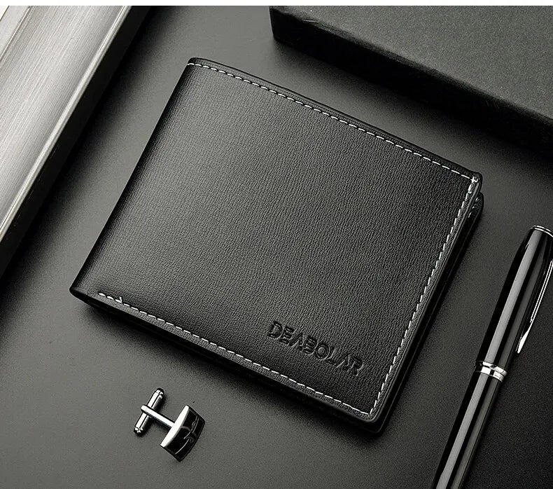 Cartera de cuero para hombre elegante