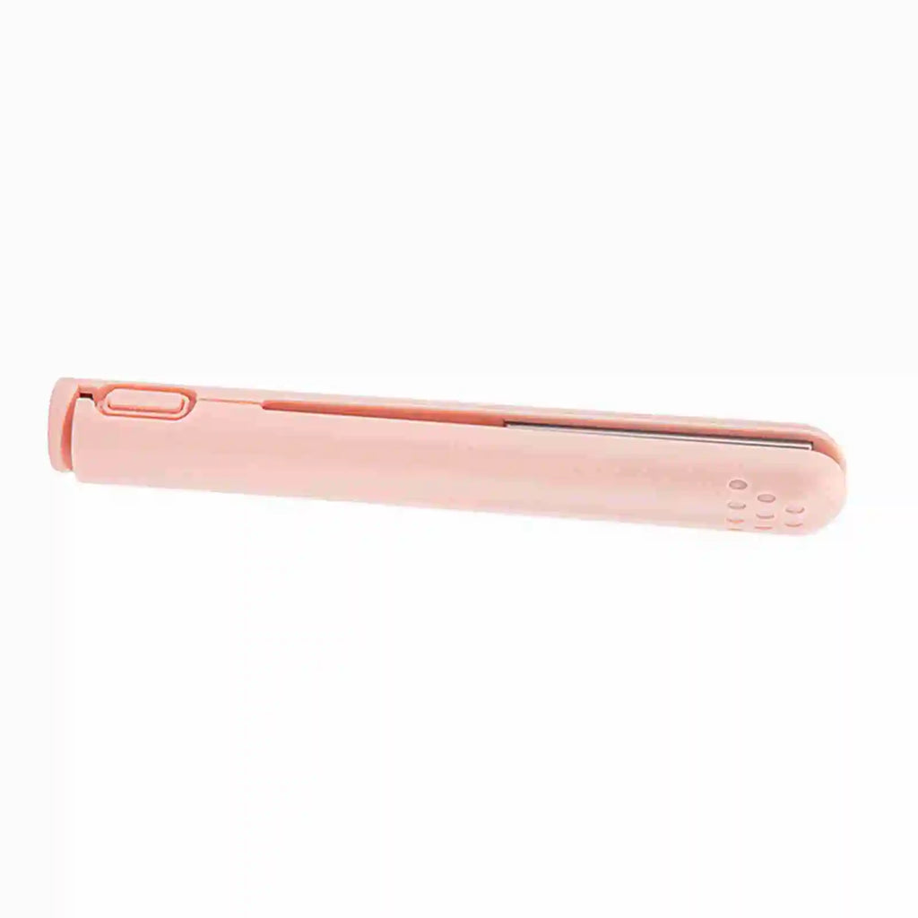 Rizador de Pelo Pequeño Portátil 2 en 1, Plancha de Pelo de Doble Uso con Conexión USB