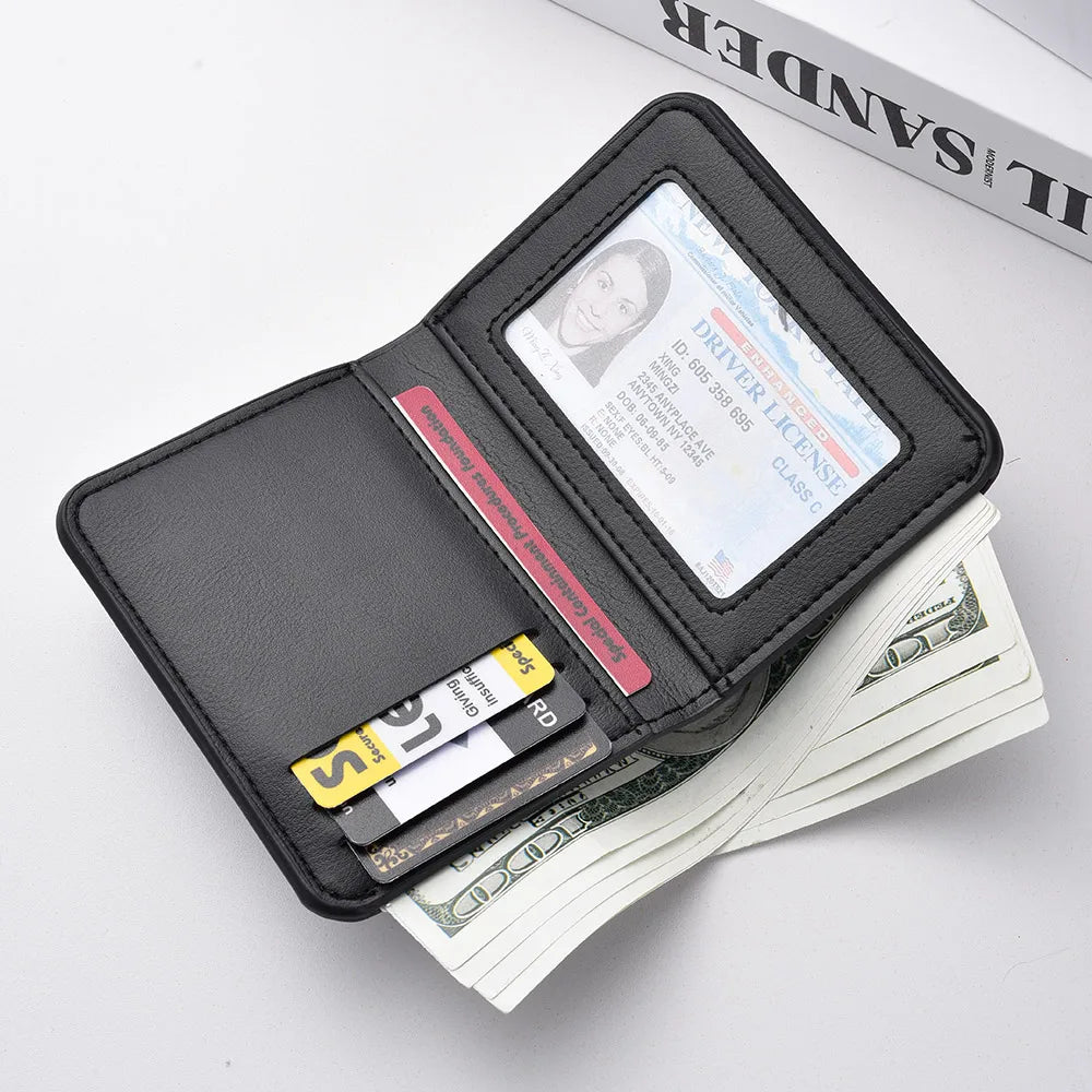 Mini billetera ultra fina de cuero, suave para tarjetas de crédito