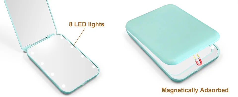 Espejo LED Plegable de Viaje