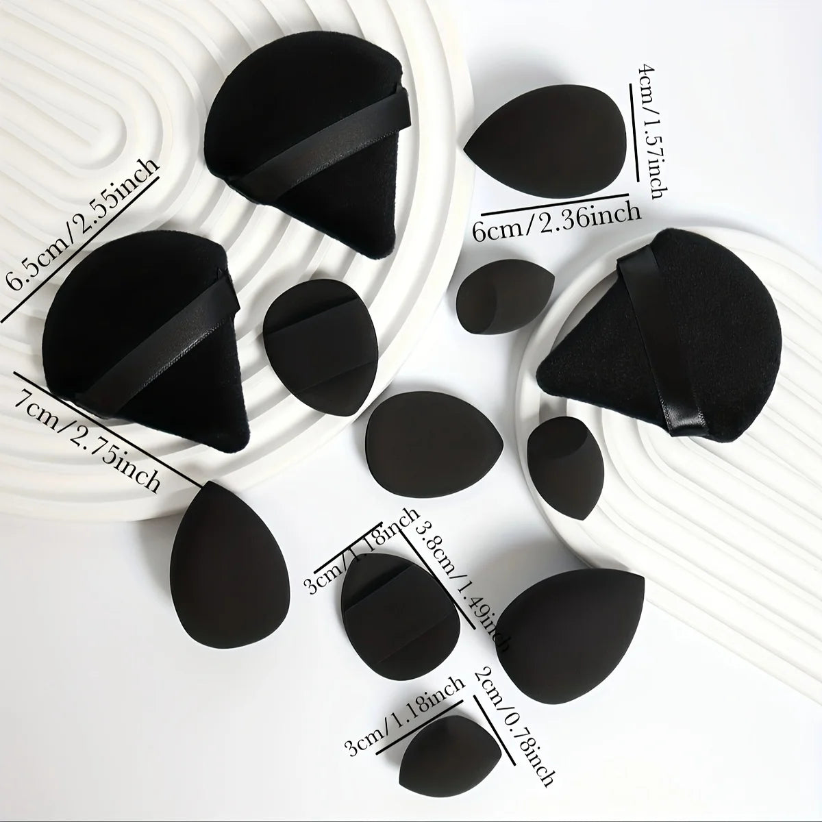 Set de Esponjas de Maquillaje 12 Piezas Multiusos