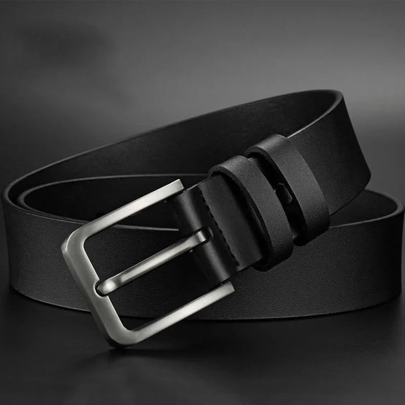 Cinturón Casual Ejecutivo para Hombre con Hebilla Cuadrada de Lujo