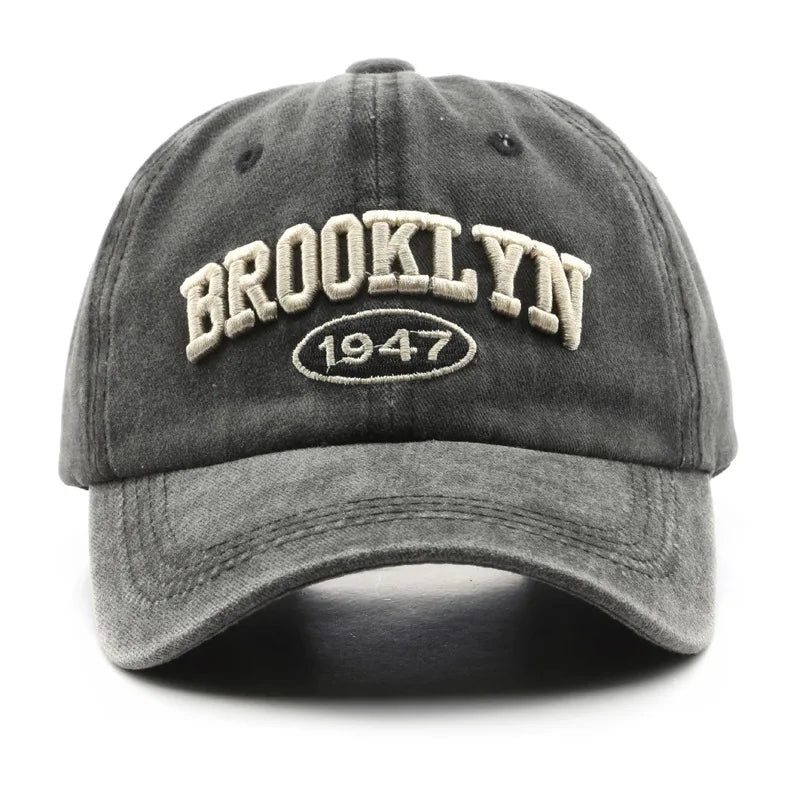 Gorras de béisbol Retro brooklyn Bordado de letras