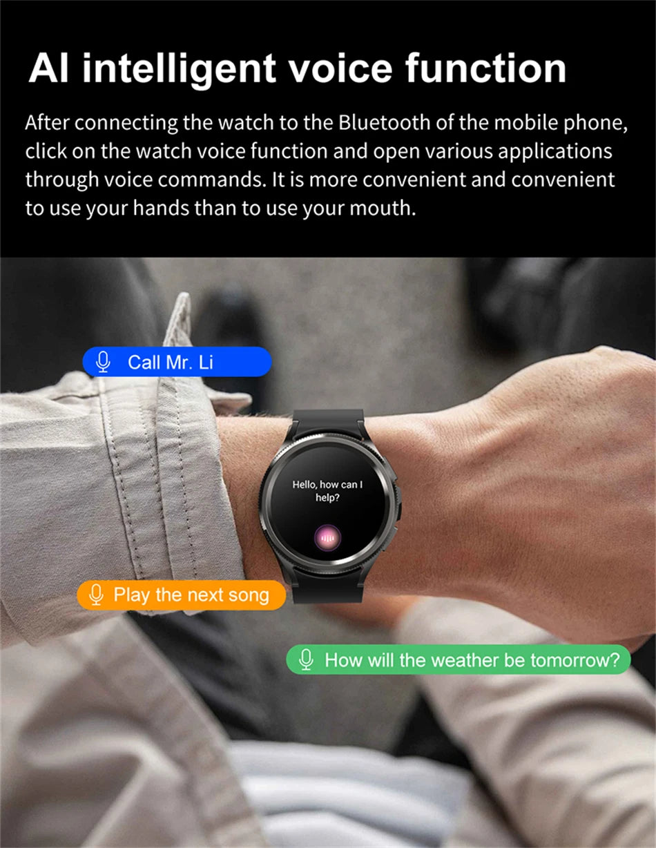 Smartwatch Deportivo 2025 para Hombre con Pantalla AMOLED e IP68
