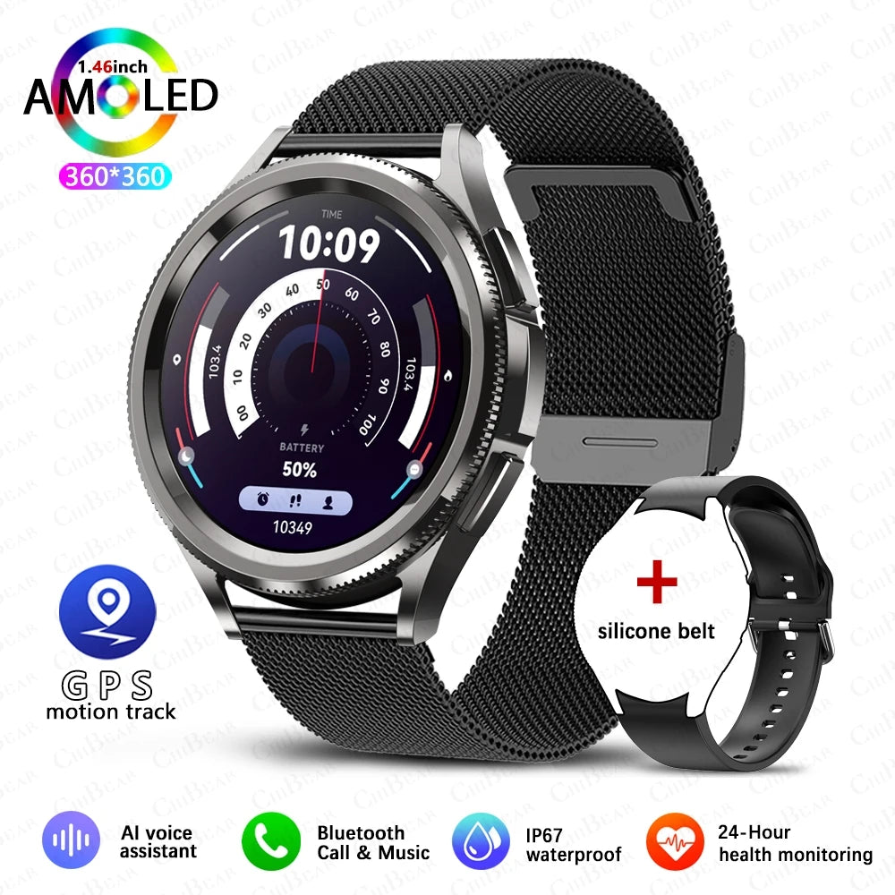 Smartwatch Deportivo 2025 para Hombre con Pantalla AMOLED e IP68