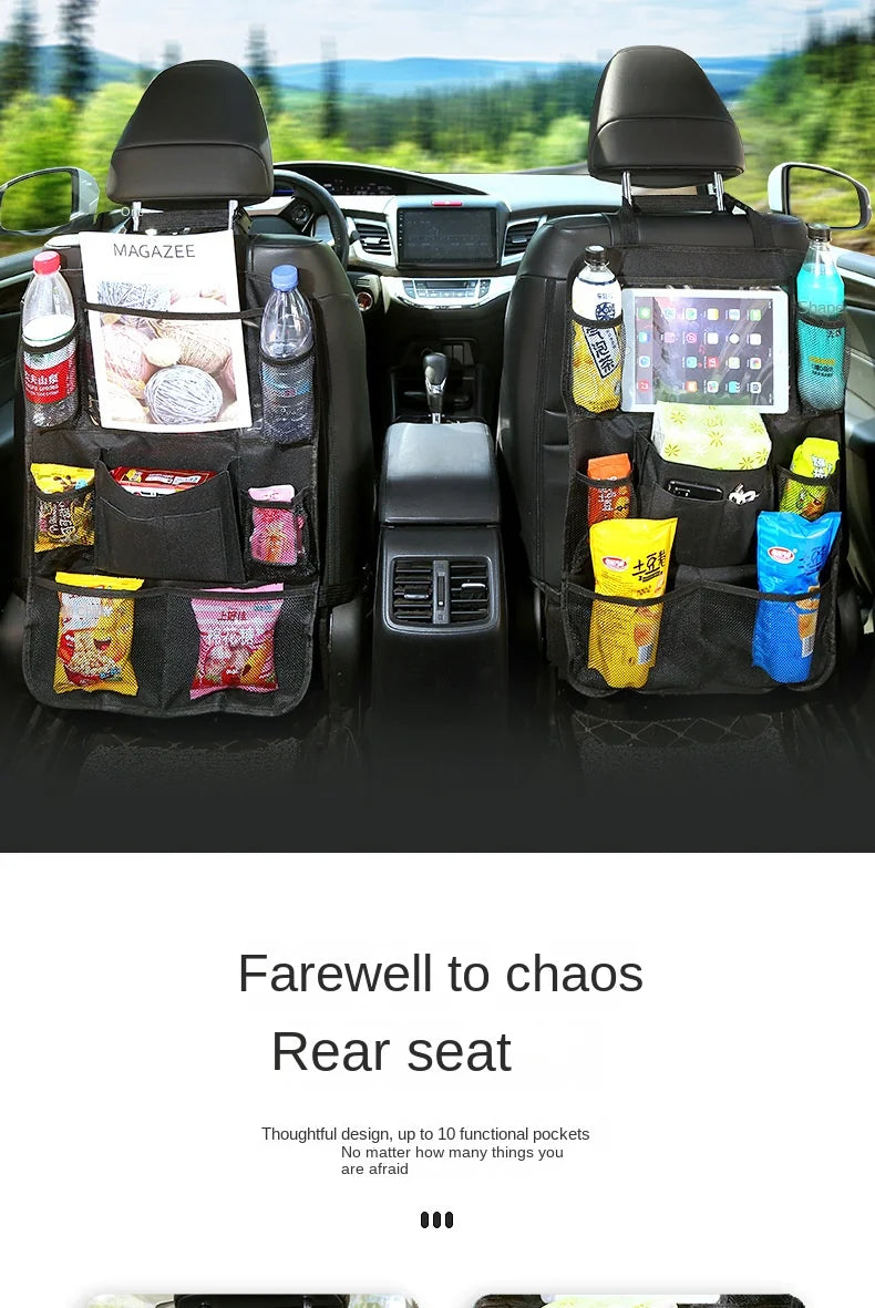Organizador para Asiento de Auto con Porta Tablet y Bolsillos Multiusos