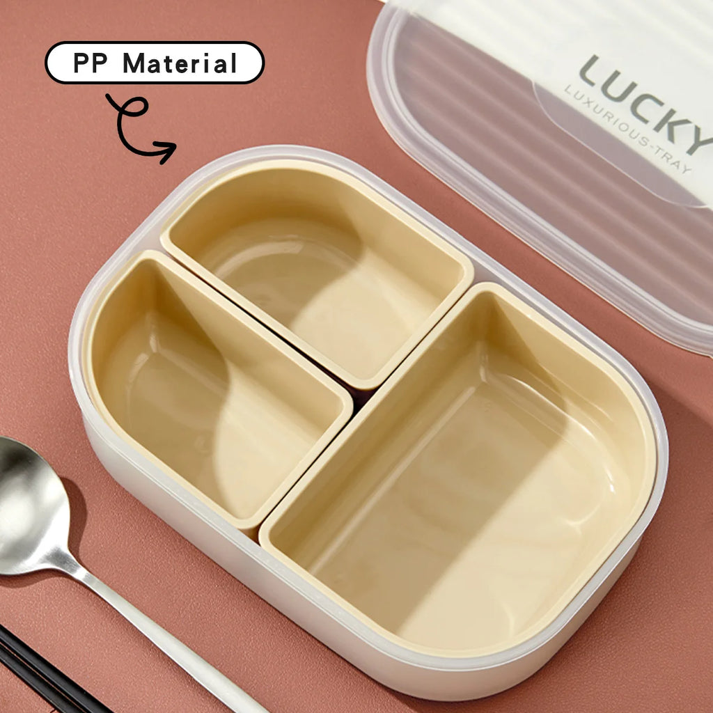 Fiambrera Bento 3 Compartimentos para Microondas