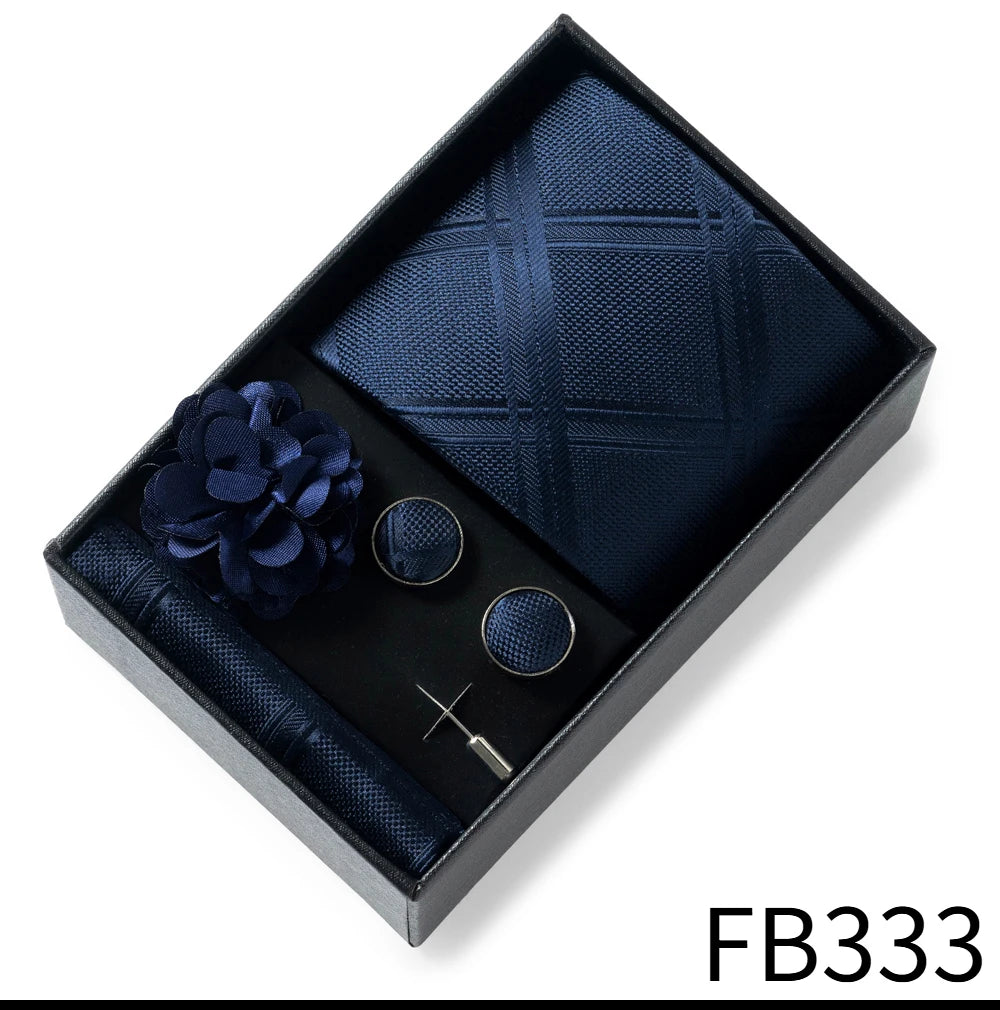 Set de Corbata Dorada de Lujo para Hombre en Caja de Regalo Premium