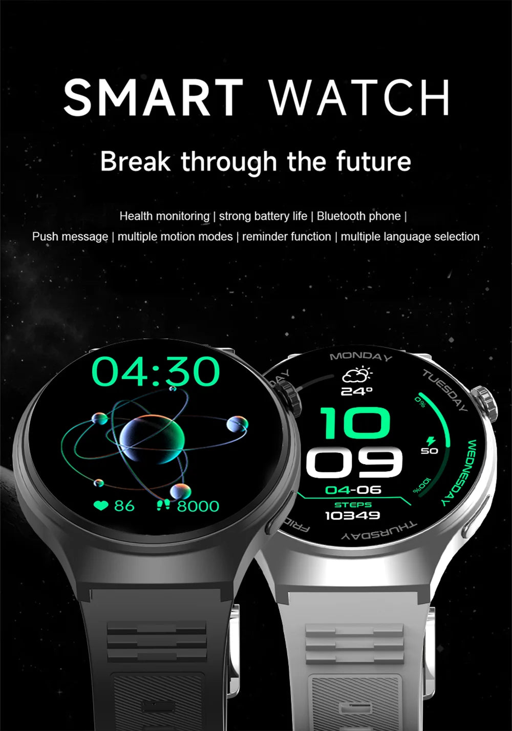 Smartwatch G.L Wear 2025 con Pantalla HD y Monitoreo de Salud