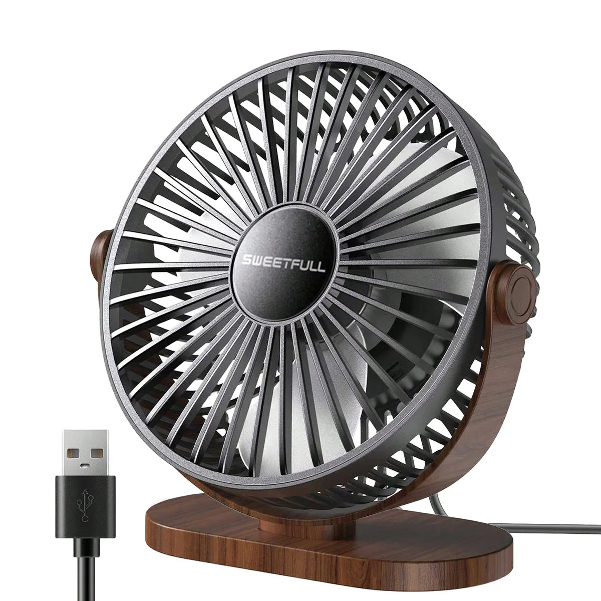 Mini ventilador eléctrico montado en la pared de escritorio