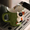 Taza de cerámica de gatito kawai