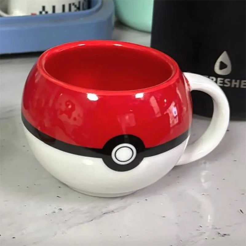 Taza Pokémon Pokeball de Cerámica Diseño Anime para Café y Regalo