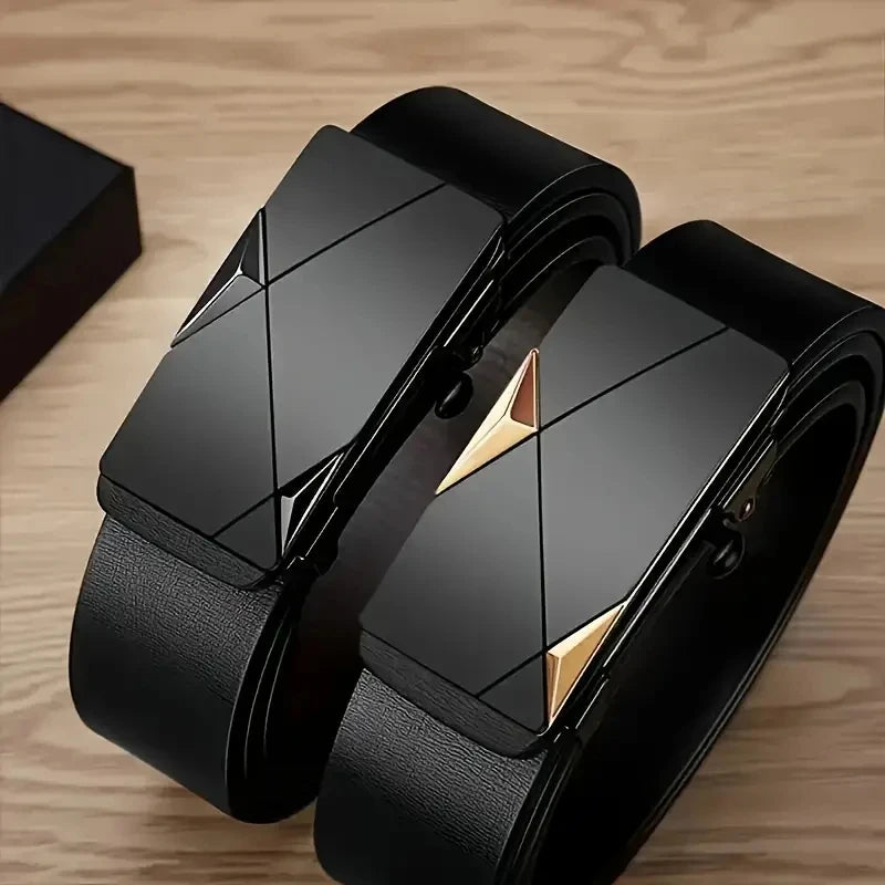 Cinturón Ejecutivo para Hombre con Hebilla Automática de Lujo