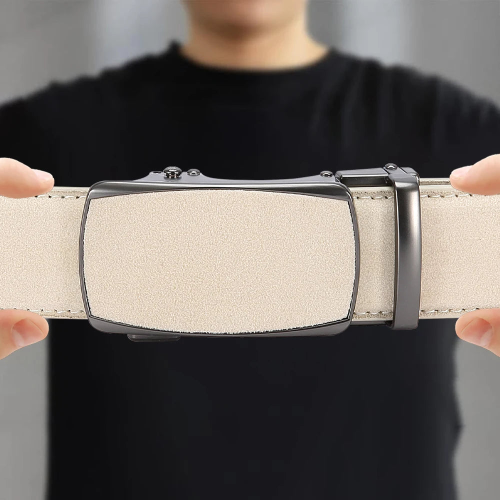 Cinturón de Piel para Hombre con Hebilla Automática Premium