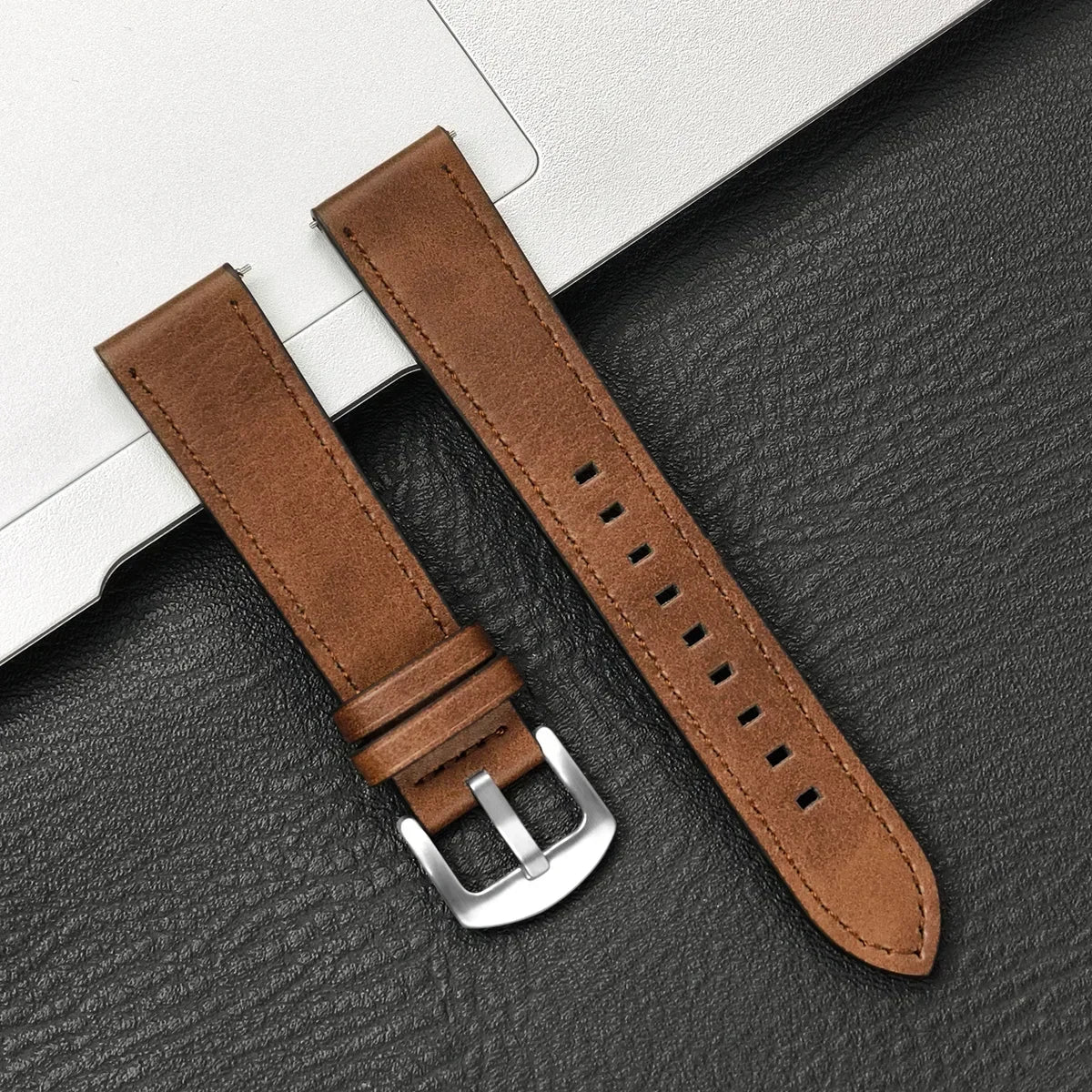 Correa de Piel Vintage 20mm/22mm para Samsung Galaxy Watch y Xiaomi Redmi Watch