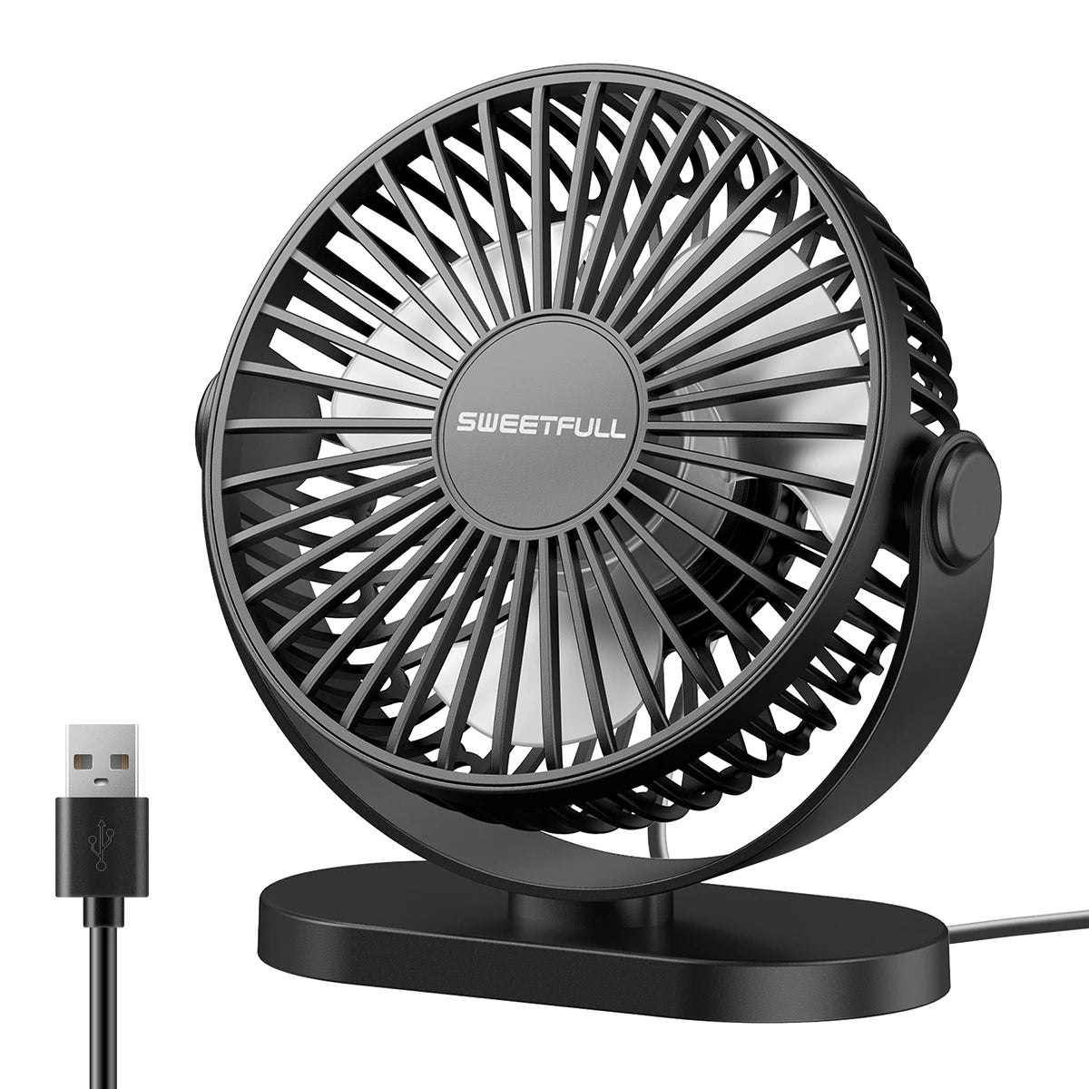 Mini ventilador eléctrico montado en la pared de escritorio