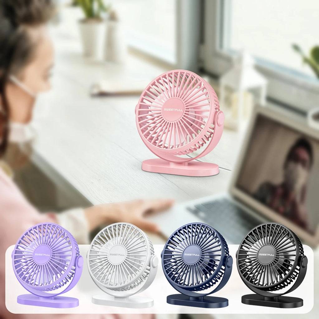 Mini ventilador eléctrico montado en la pared de escritorio
