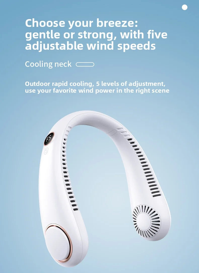 Mini Ventilador de Cuello Portátil sin Aspas