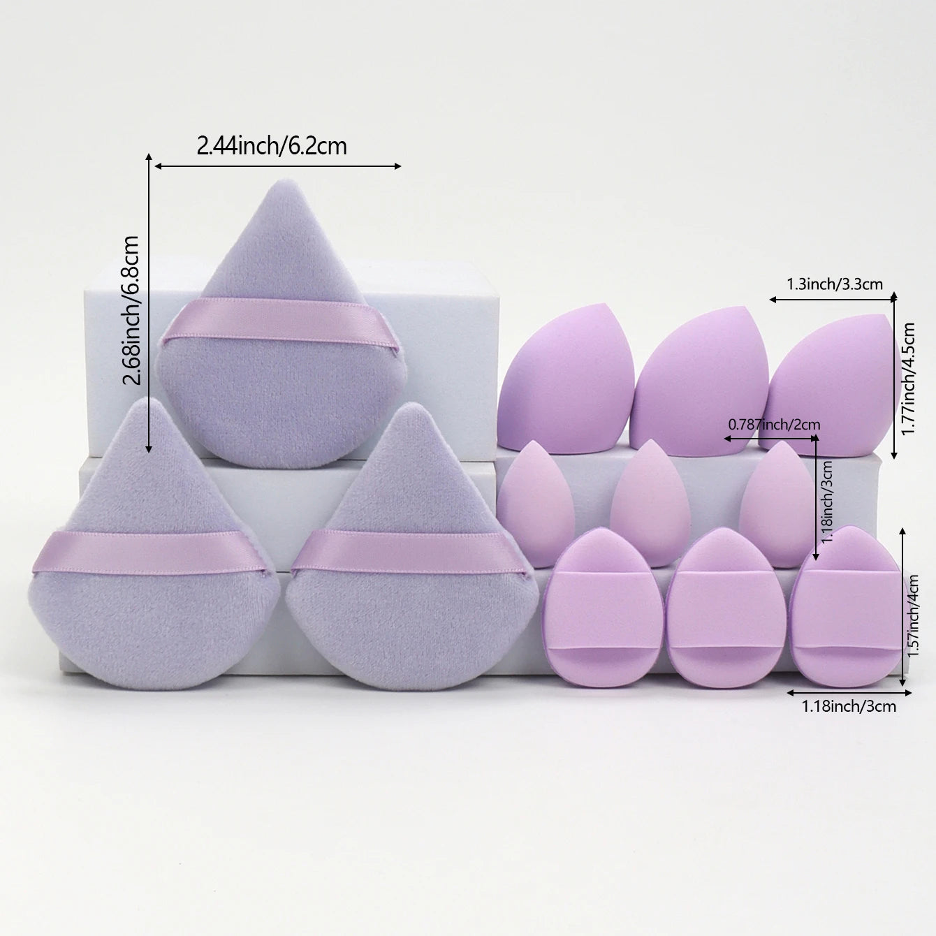 Set de Esponjas de Maquillaje 12 Piezas Multiusos