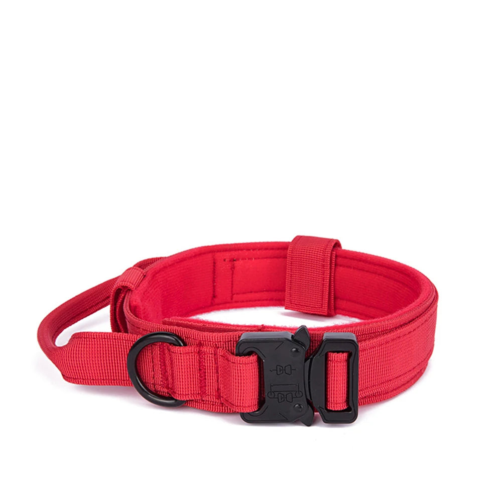 Collar y Correa Táctica Reflectante para Perros Grandes