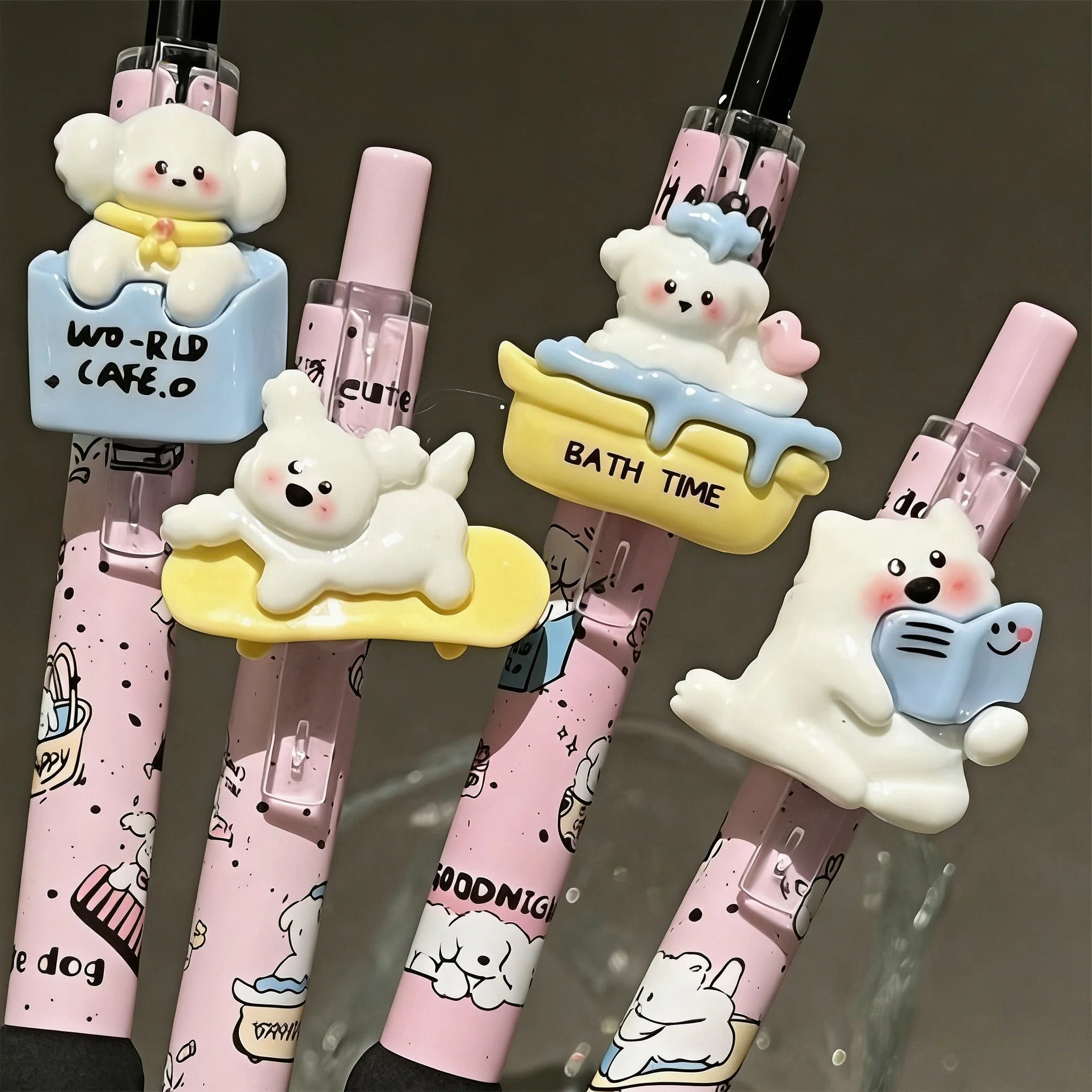 Bolígrafo de Gel Kawaii Apple Cat