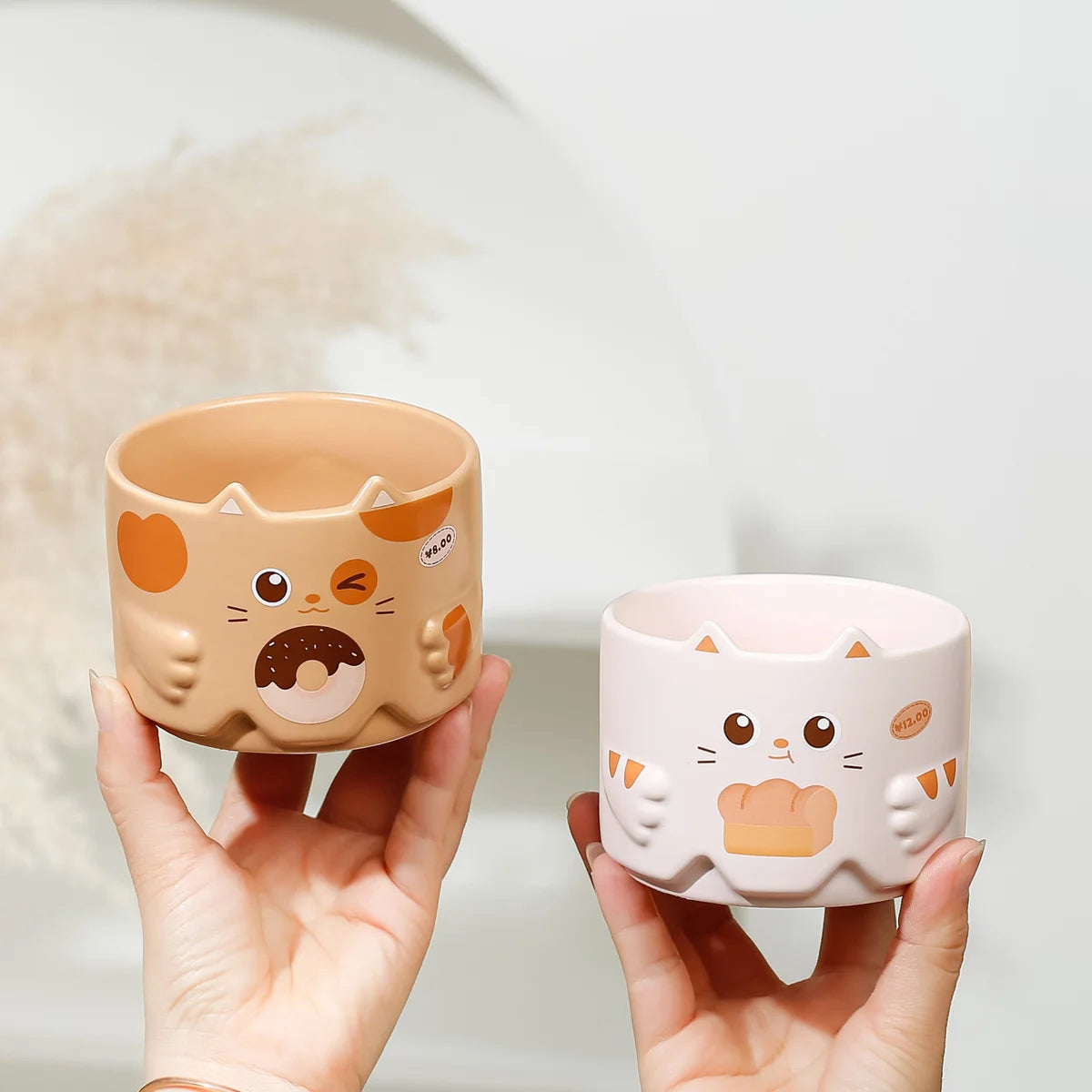 Taza de gato de ceramica