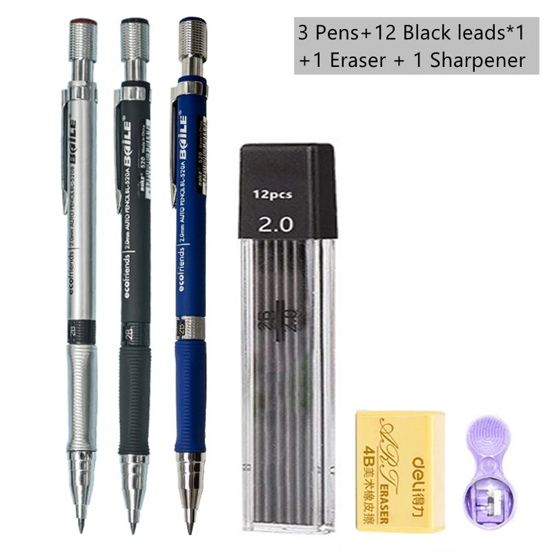 Lápiz Mecánico 2.0 mm con Recarga 2B
