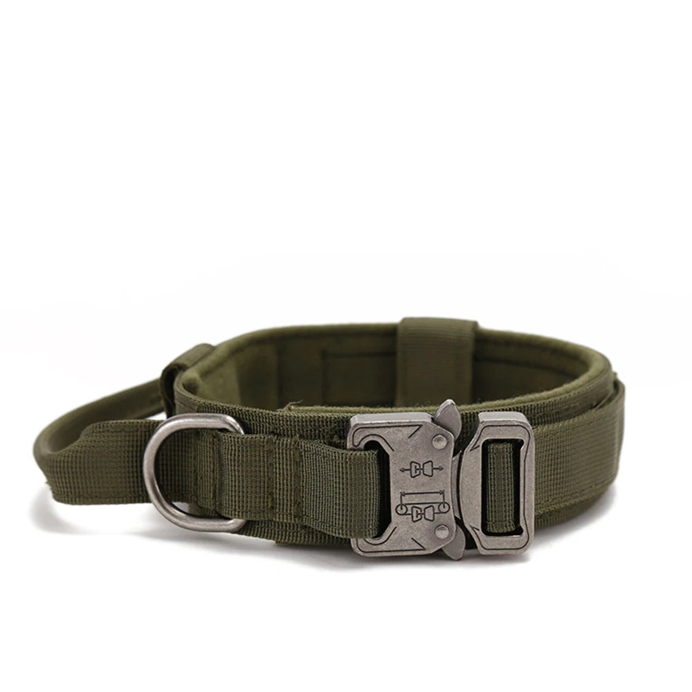 Collar y Correa Táctica Reflectante para Perros Grandes