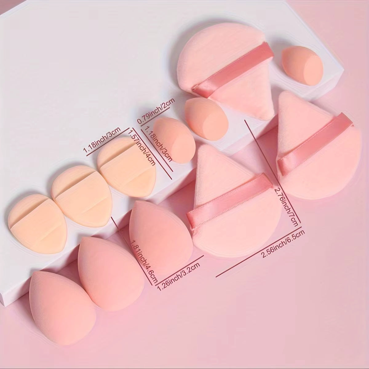 Set de Esponjas de Maquillaje 12 Piezas Multiusos