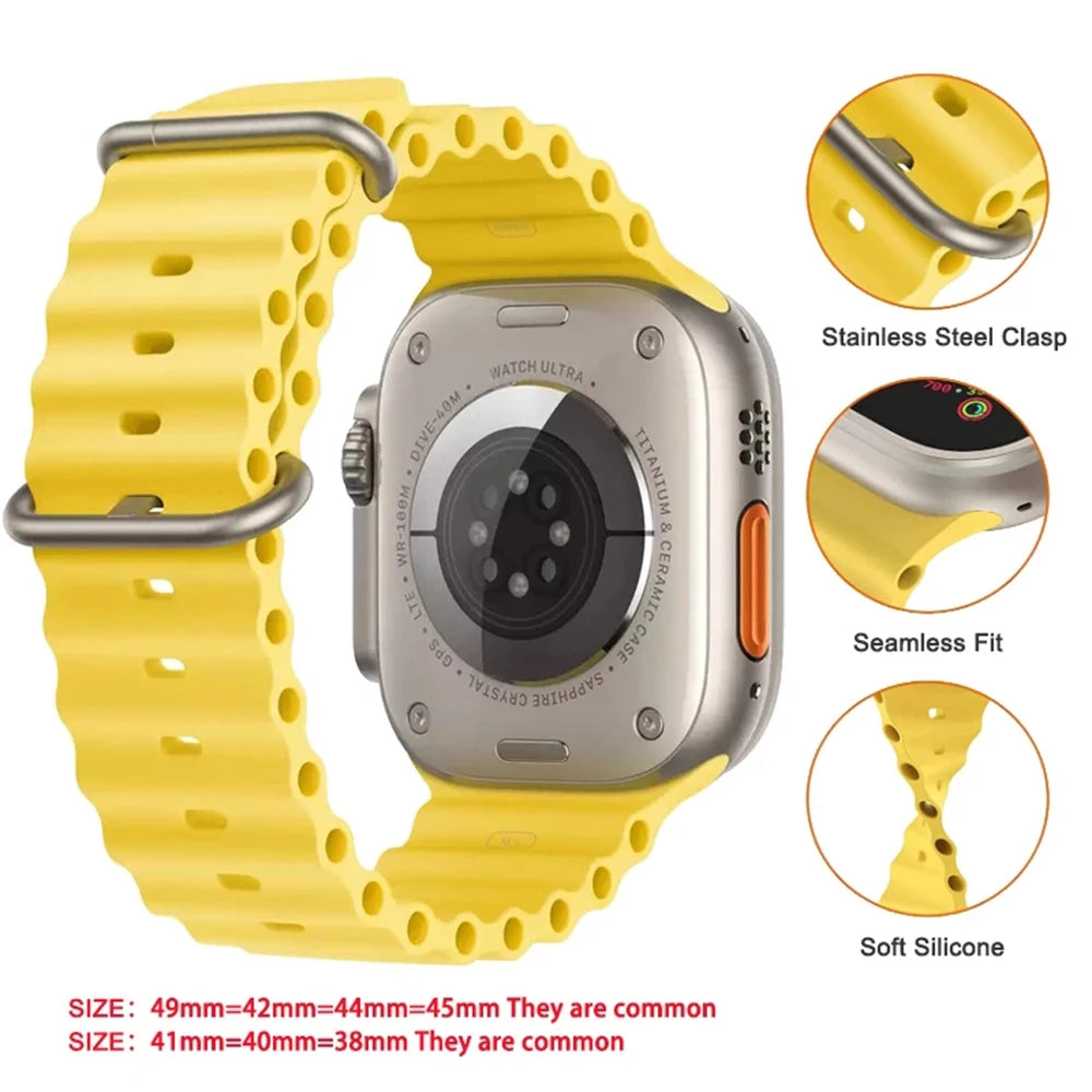 Correa Ocean de Silicón para Apple Watch Series y Ultra