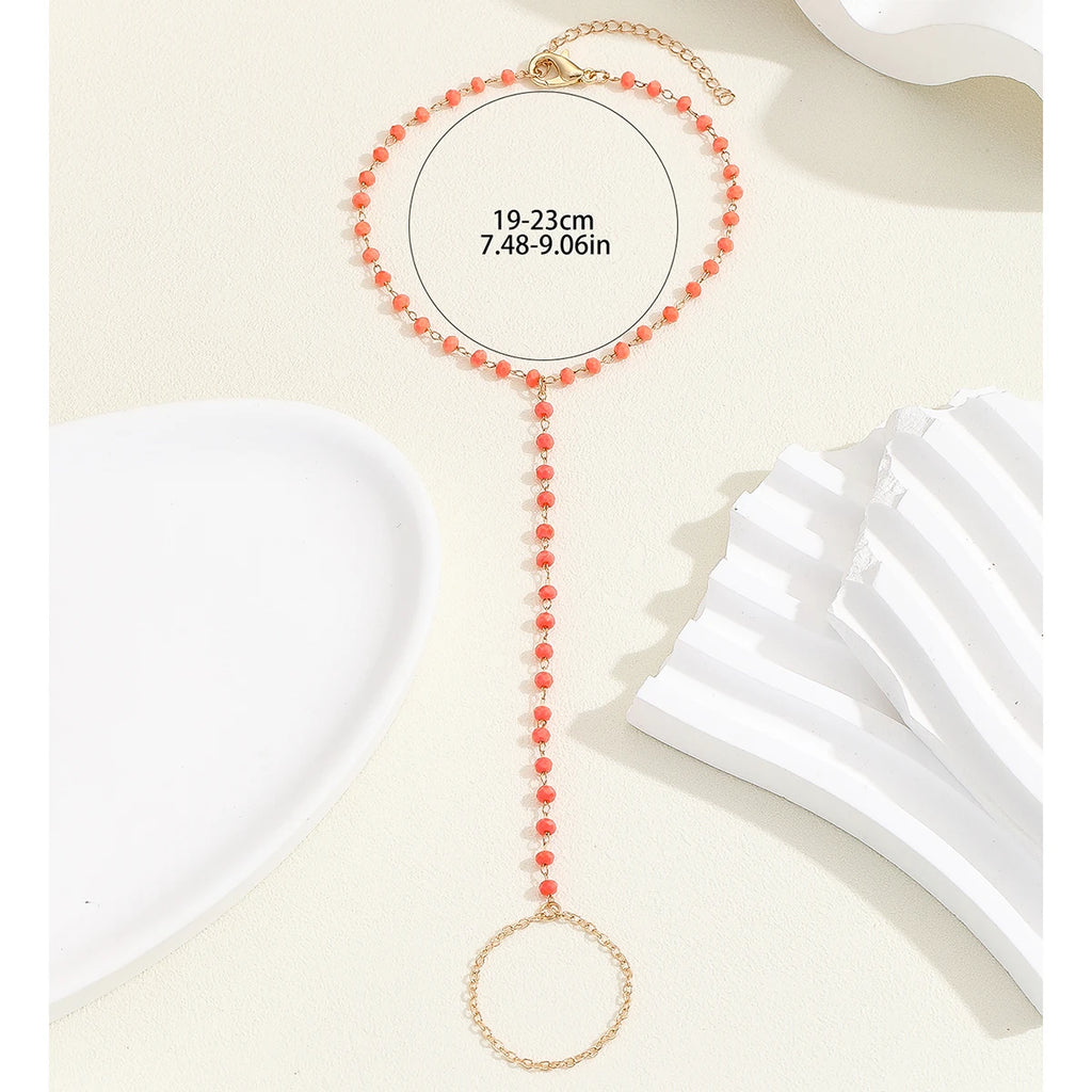 Pulsera Bohemia de Cristal Azul Vintage para Mujer