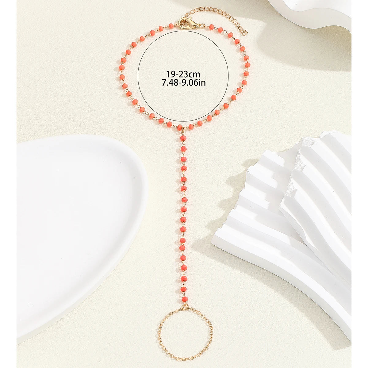 Pulsera Bohemia de Cristal Azul Vintage para Mujer