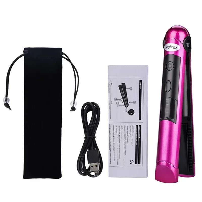 Rizador de pelo profesional recargable por USB 2 en 1