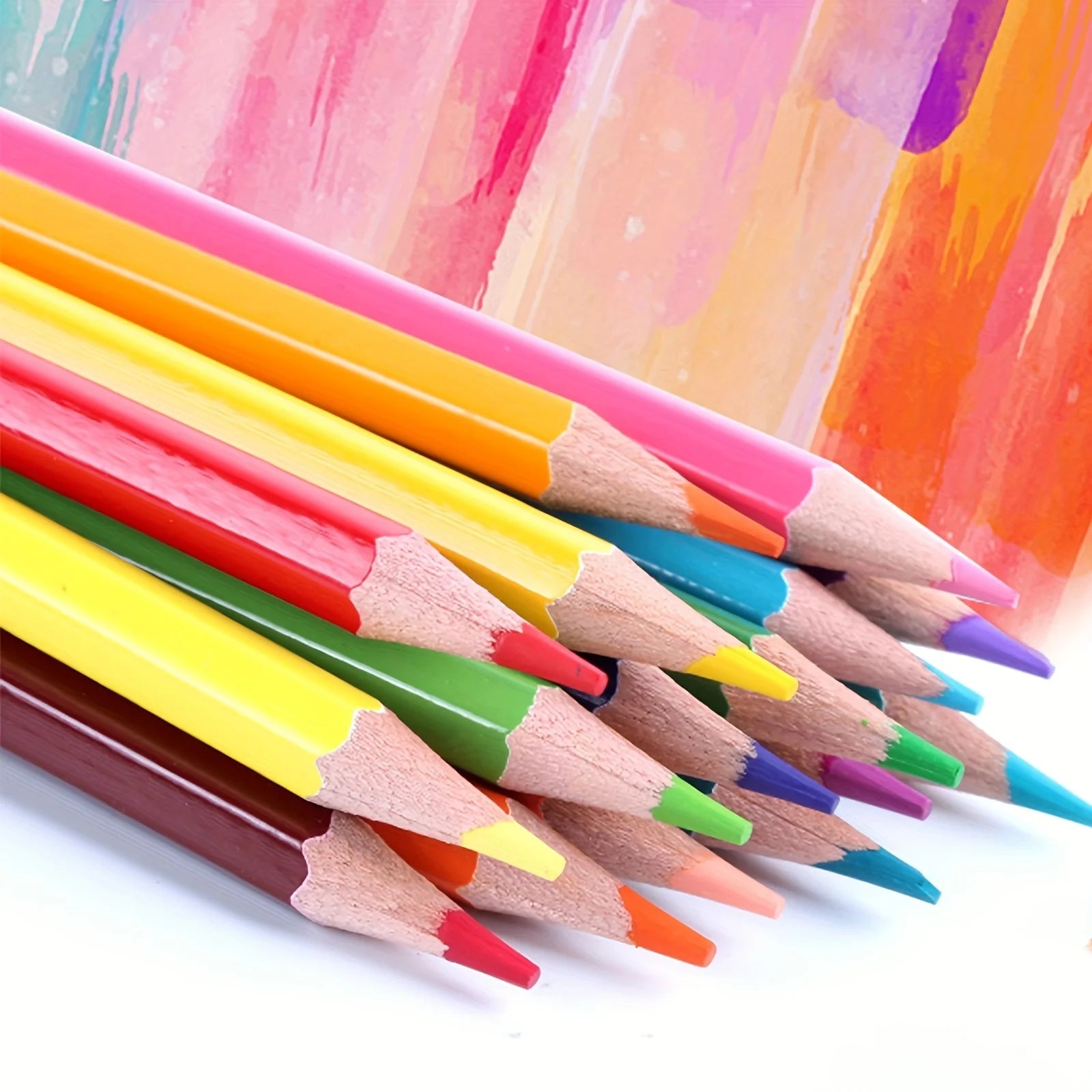 Juego de lápices de colores, pasteles al óleo de núcleo suave para libros para colorear
