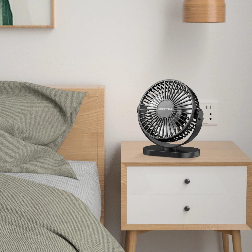 Mini ventilador eléctrico montado en la pared de escritorio