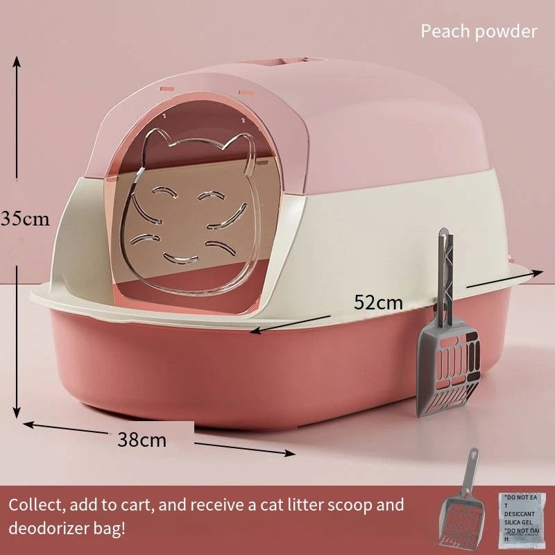 Caja de arena para gatos totalmente cerrada