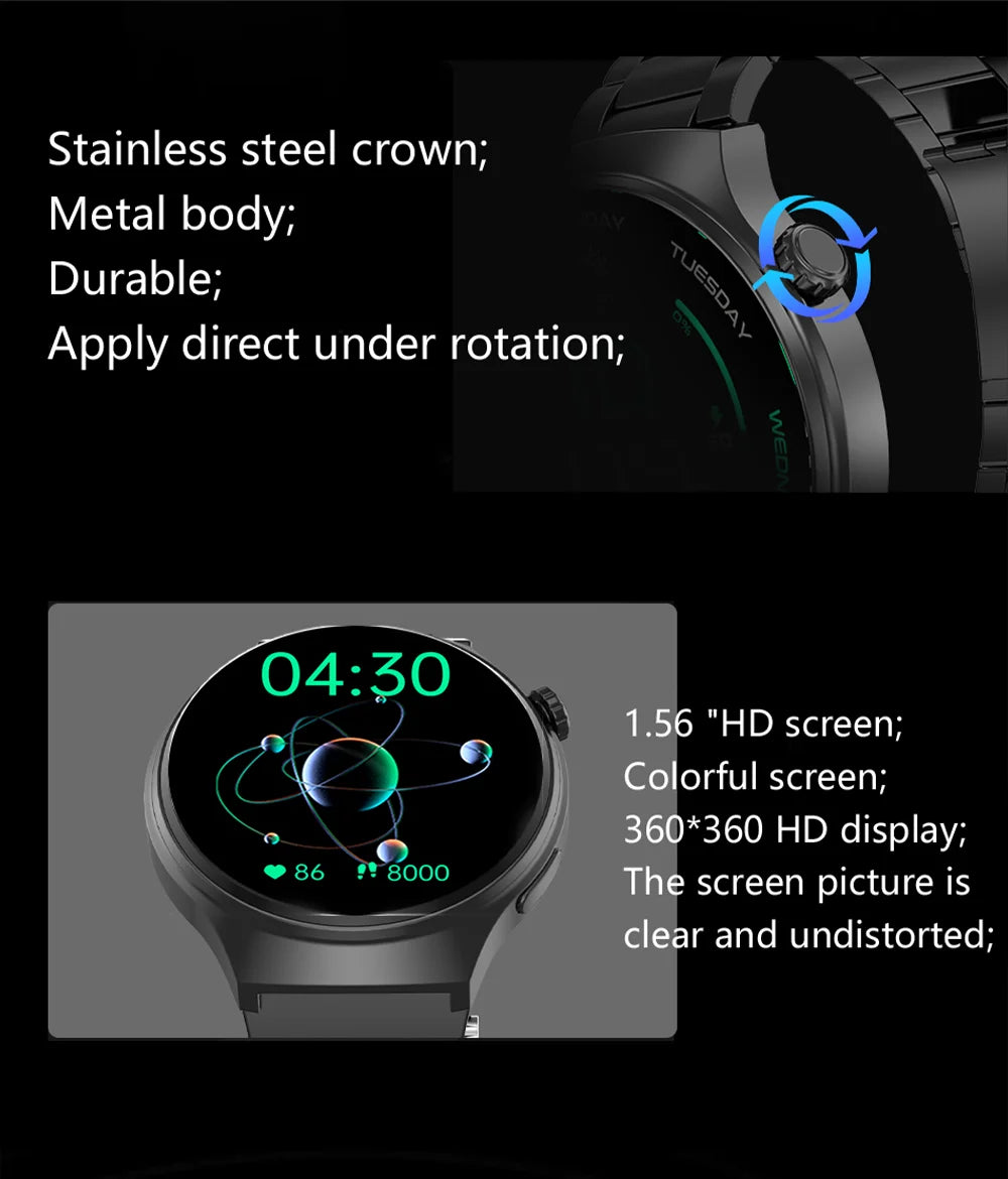 Smartwatch G.L Wear 2025 con Pantalla HD y Monitoreo de Salud