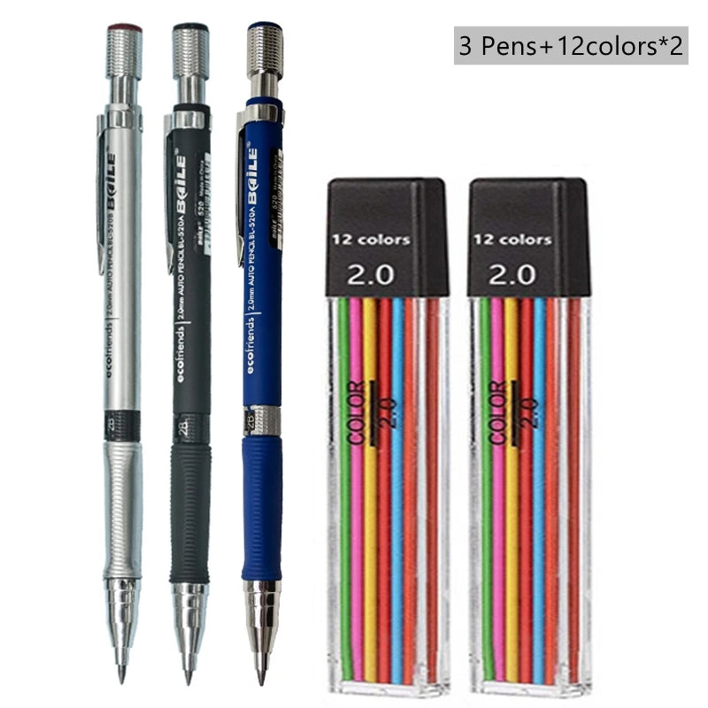 Lápiz Mecánico 2.0 mm con Recarga 2B